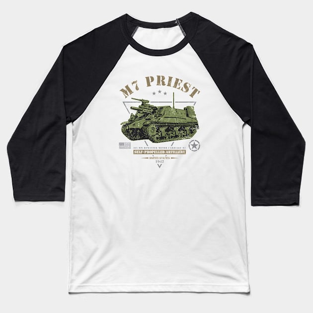 M7 Priest Baseball T-Shirt by Military Style Designs